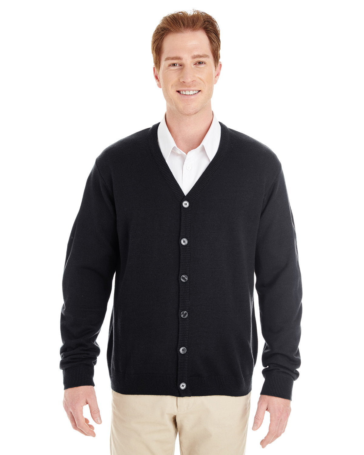 Harriton Men's Pilbloc? V-Neck Button Cardigan Sweater