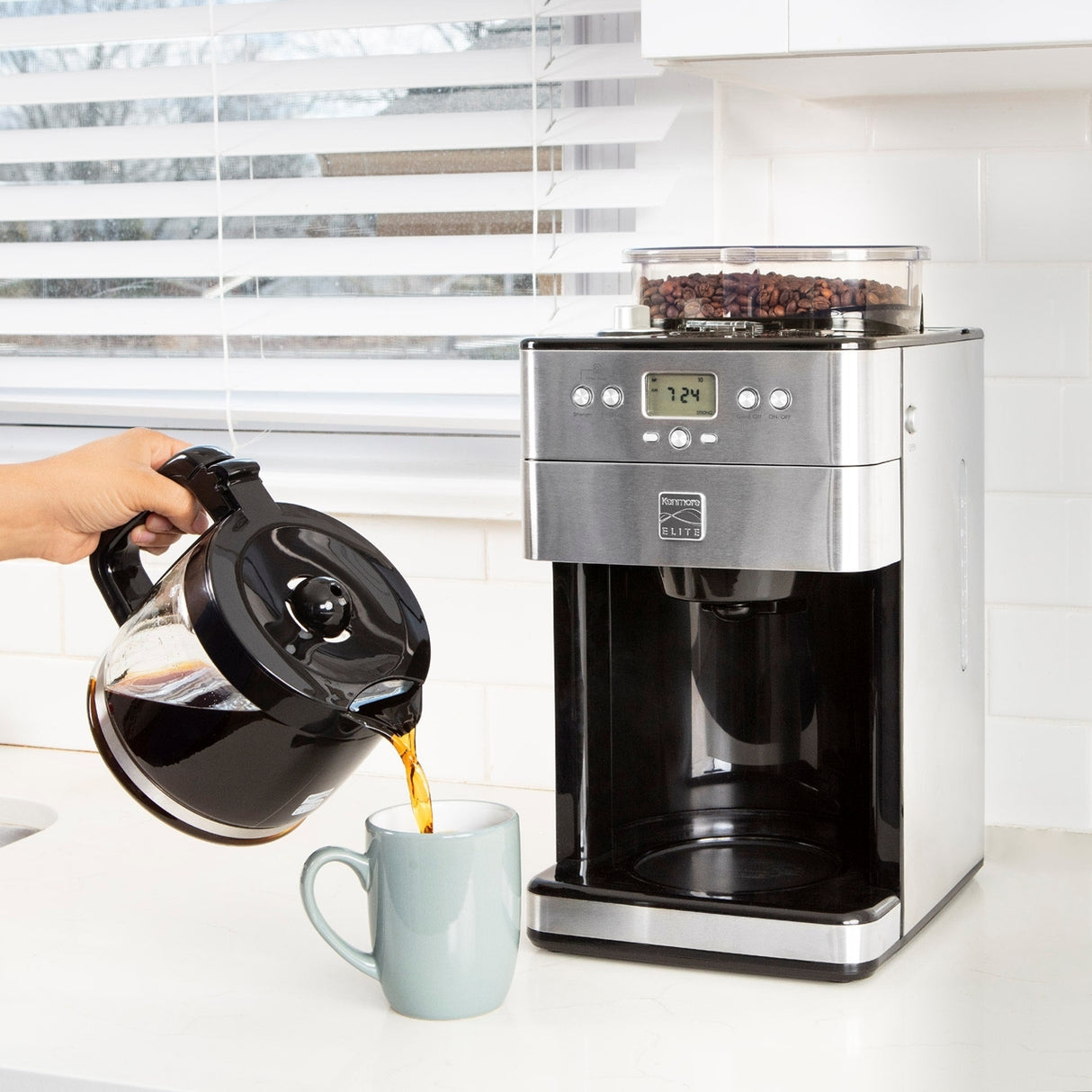 Kenmore Elite Grind & Brew Coffee Maker Stainless Steel