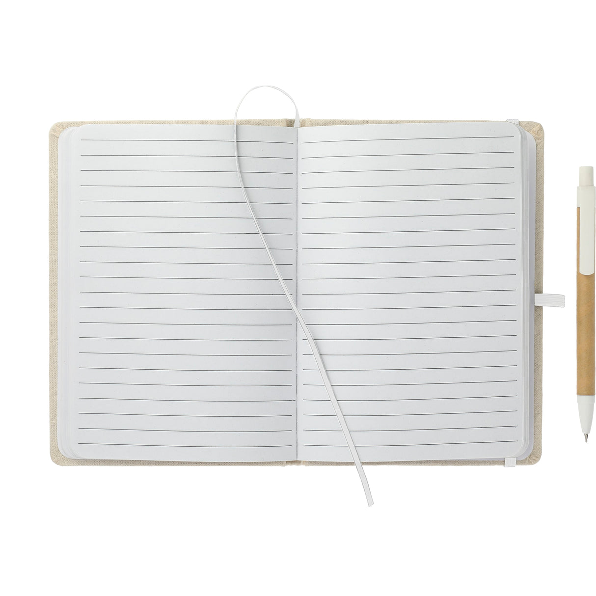5" x 7" Organic Cotton Bound Notebook w/Pen
