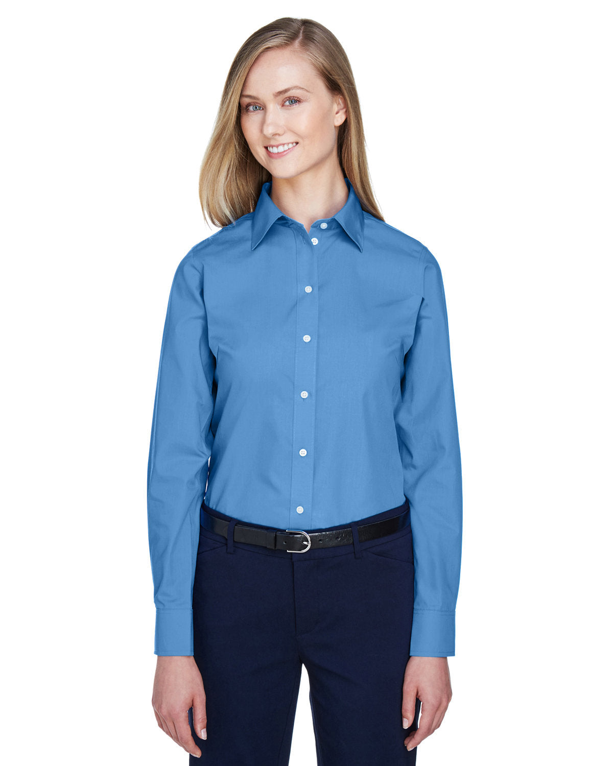 Devon and Jones Ladies' Crown Collection® Solid Broadcloth Woven Shirt