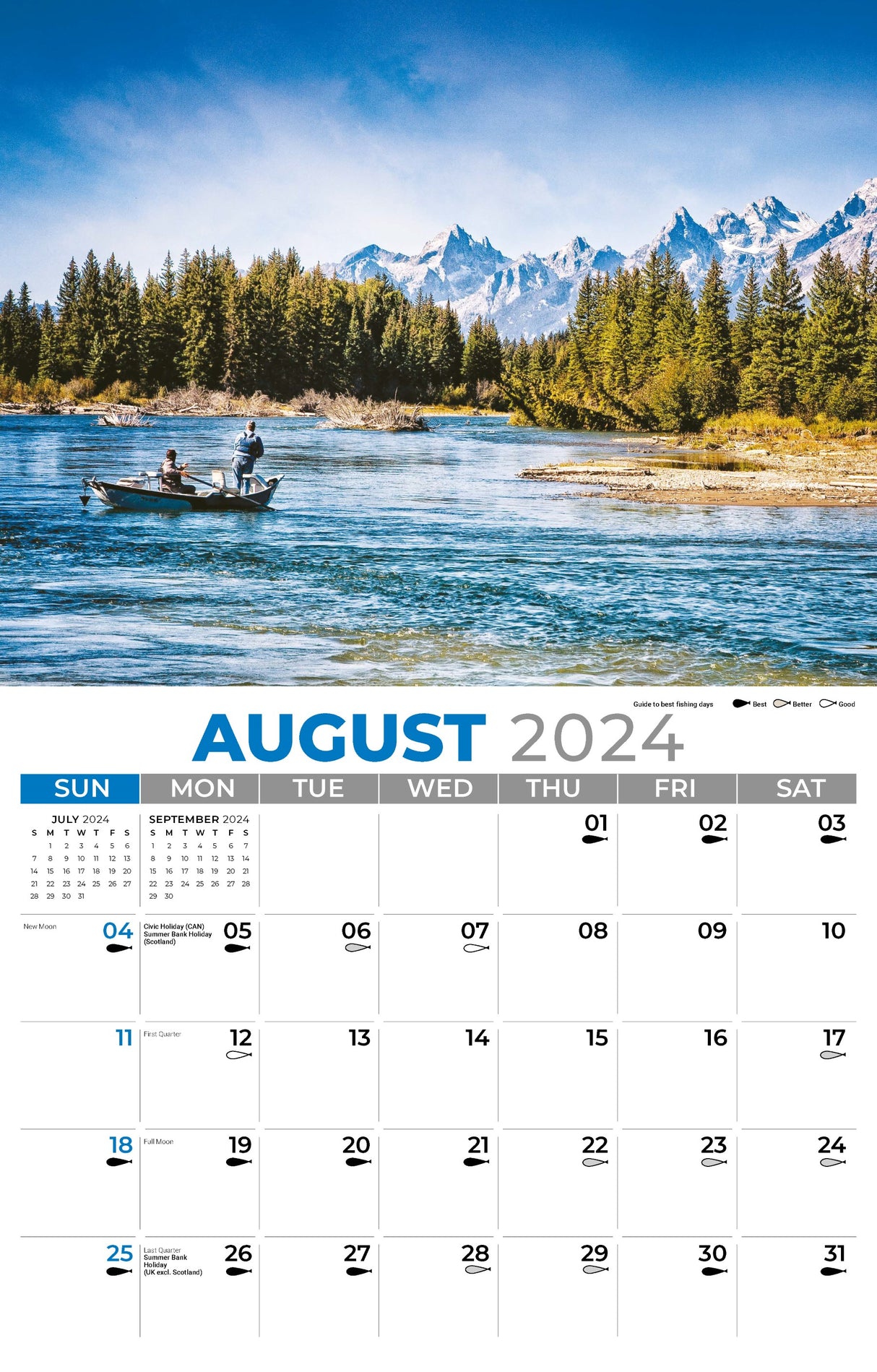 Galleria Wall Calendar 2025 Fishing and Hunting