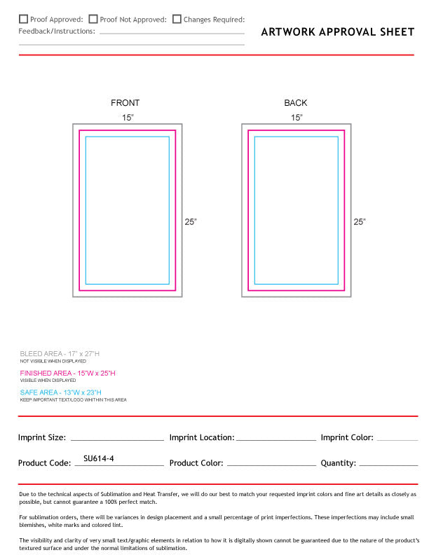 Microfiber Dri-lite Terry Branding Towel, 15x25, Sublimated Edge to Edge 2 sides
