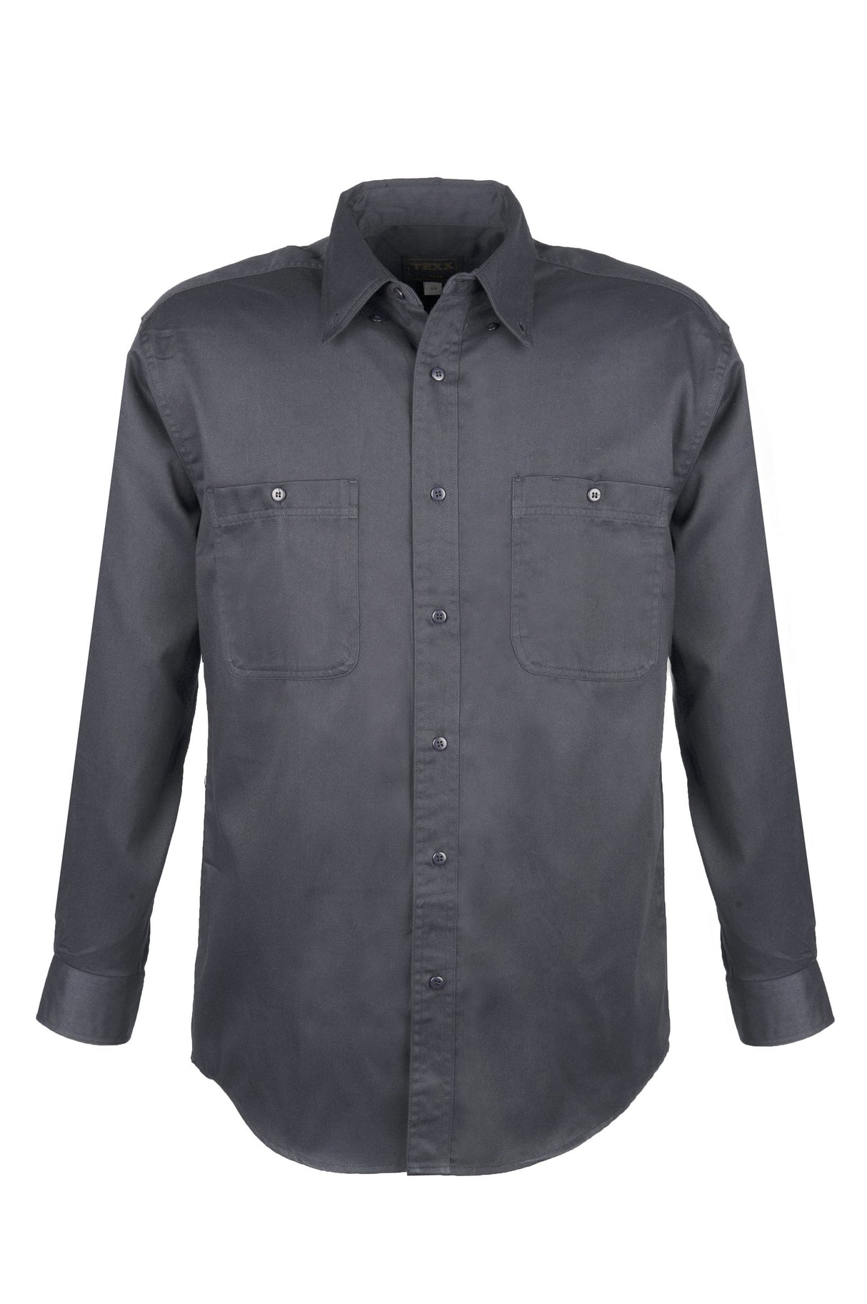 Men's Cotton Blend Twill Long Sleeve Shirt Tall (GREY) (LT-3XLT)