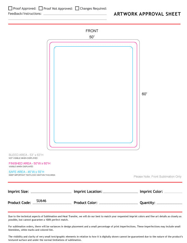Sherpa Faux Wool Lined Micro Mink Throw, 50x60, Sublimated Edge to Edge 1 side