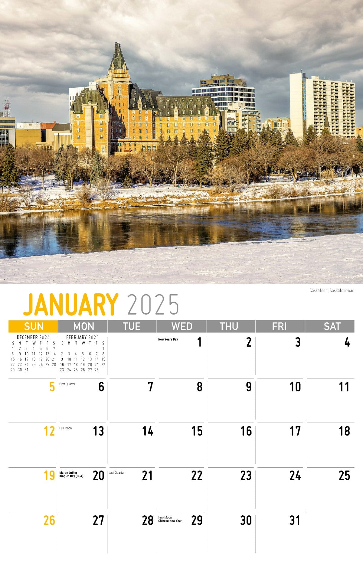 Galleria Wall Calendar 2025 Scenes of Western Canada
