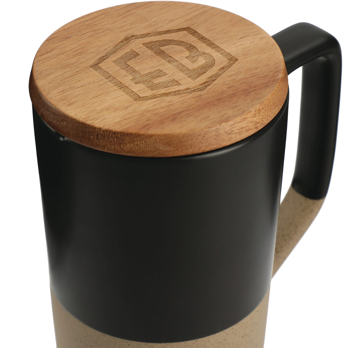 Tahoe Tea & Coffee 16 Oz. Ceramic Mug w/Wood Lid
