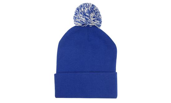 000968 Acrylic Toque Beanie w/Pom Pom