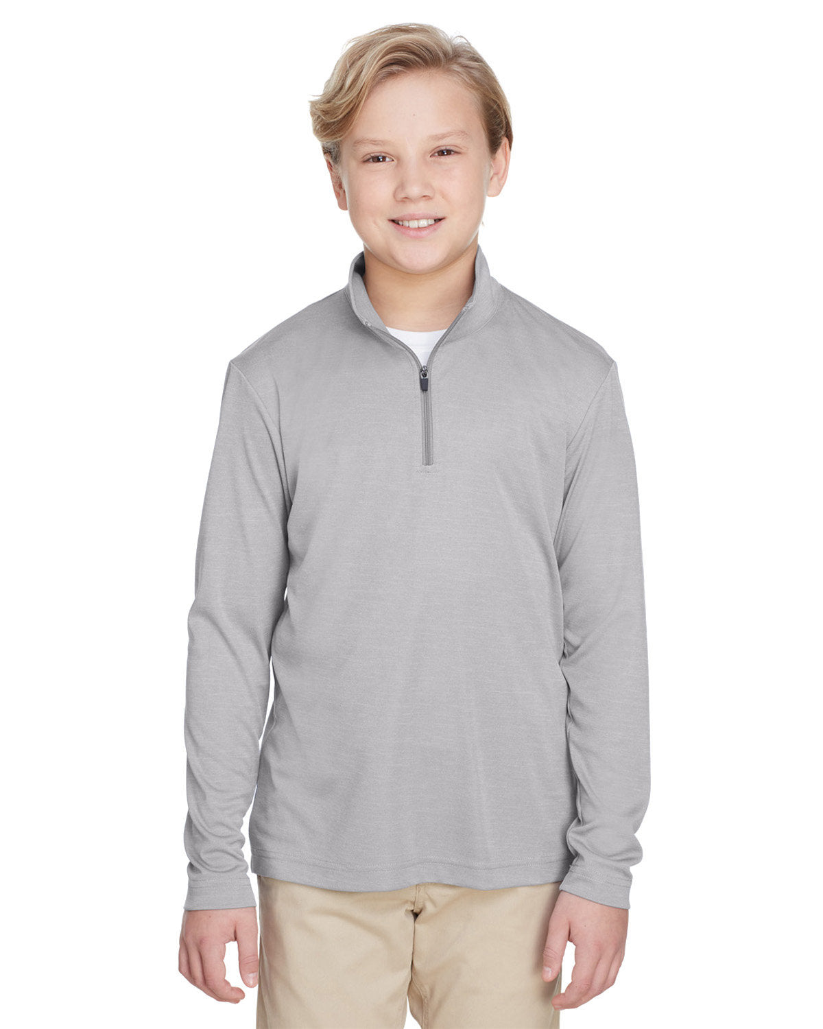 Team 365 Youth Zone Sonic Heather Performance Quarter-Zip