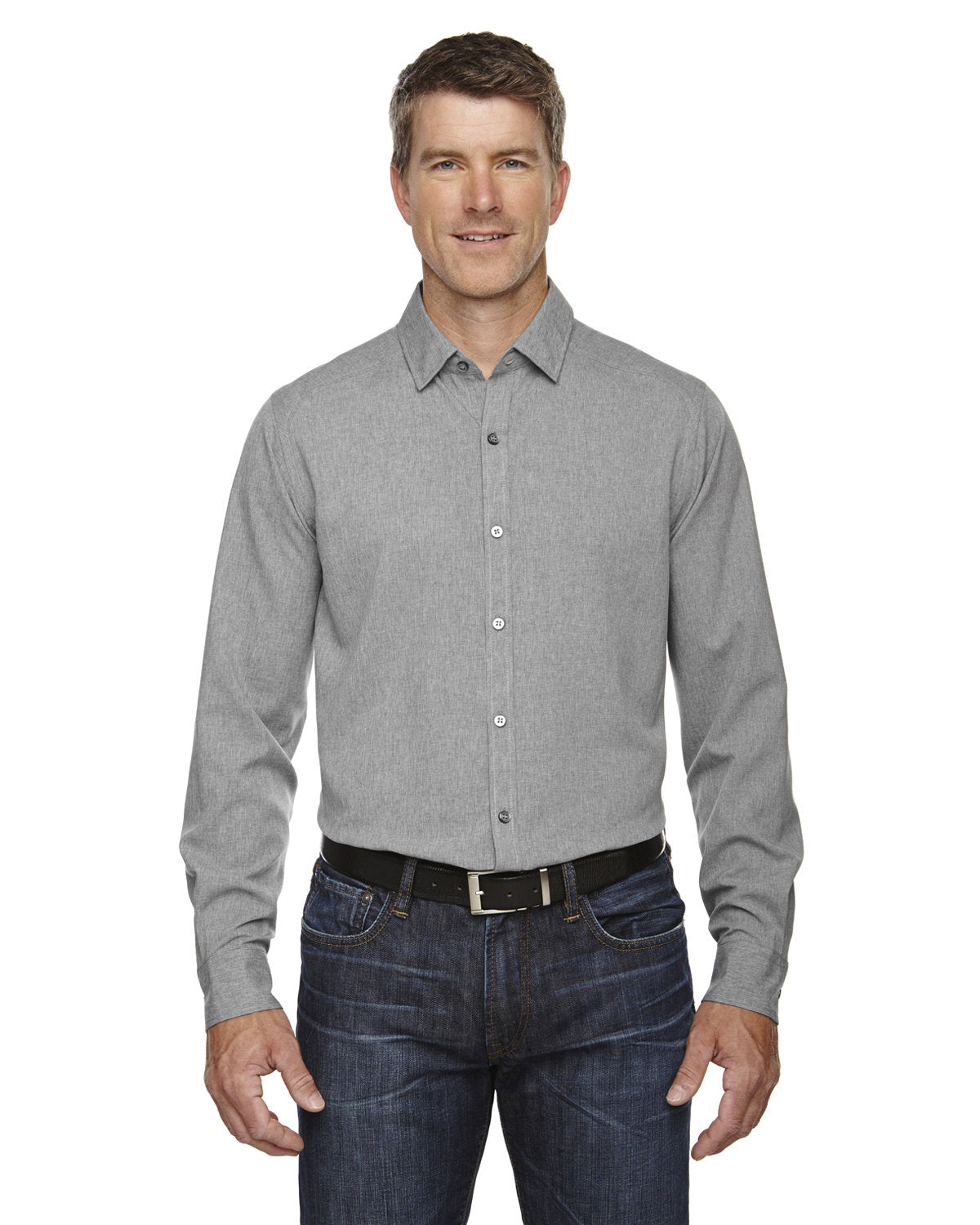 NORTH END SPORT BLUE Men's Mélange Performance Shirt