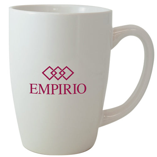 Houston 16oz gloss white ceramic mug