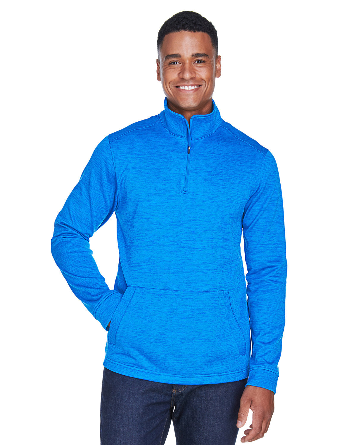 DEVON AND JONES Men's Newbury Mélange Fleece Quarter-Zip