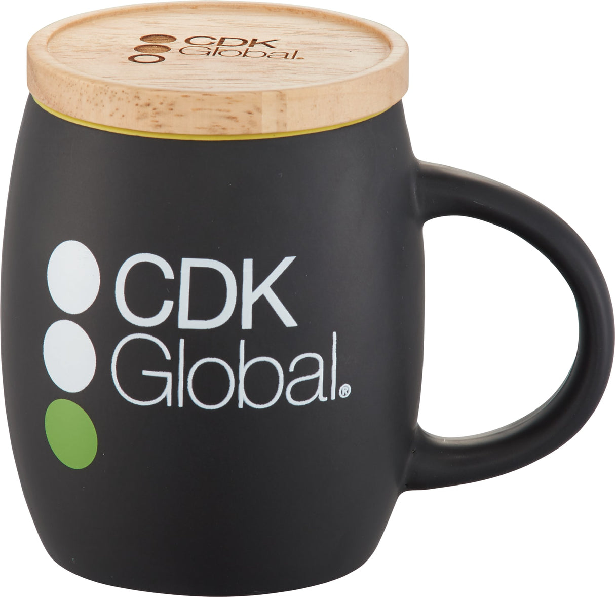 15 Oz. Hearth Ceramic Mug w/Wood Lid Coaster