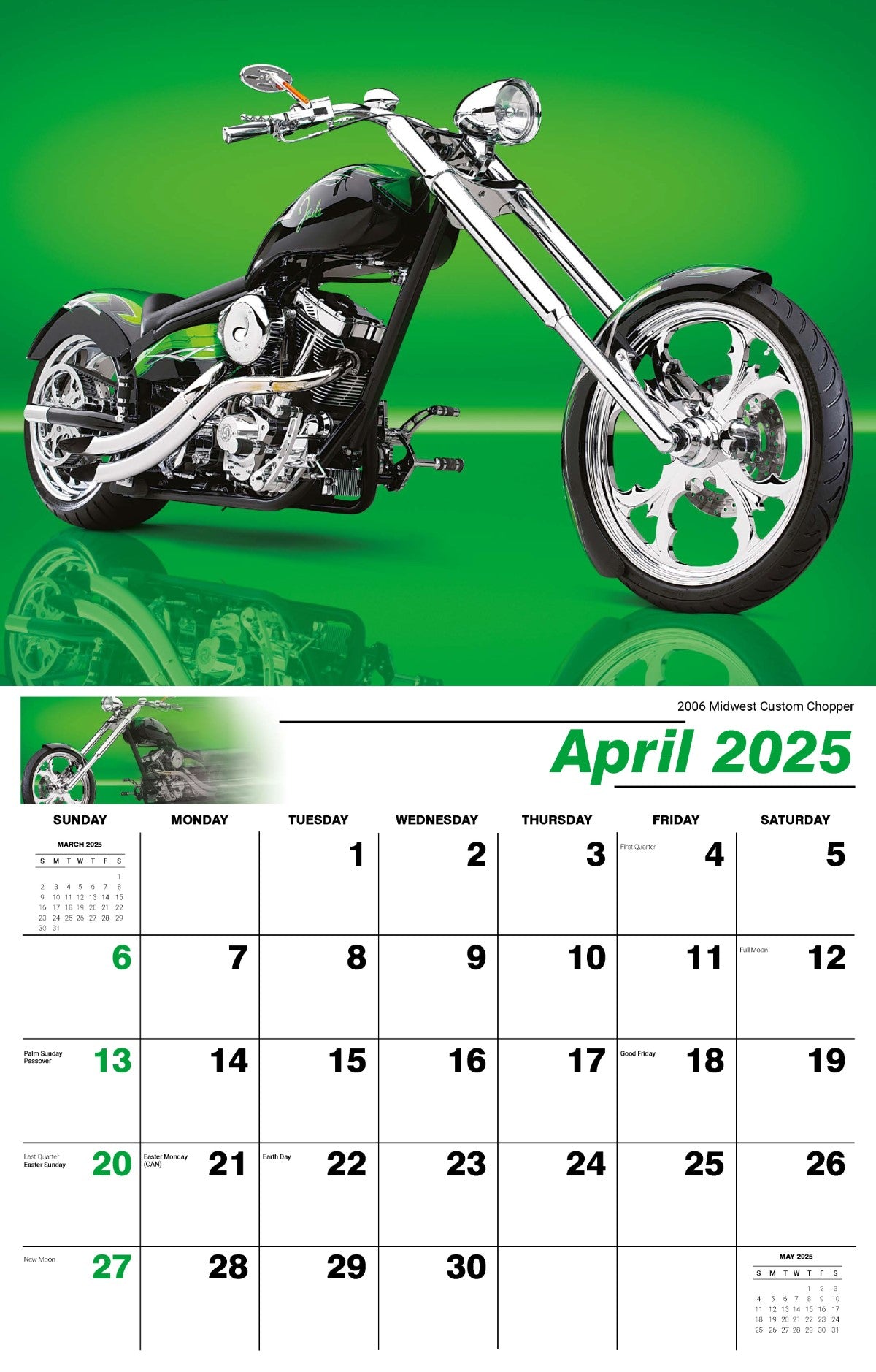 Galleria Wall Calendar 2025 Motorcycle Mania Calendar