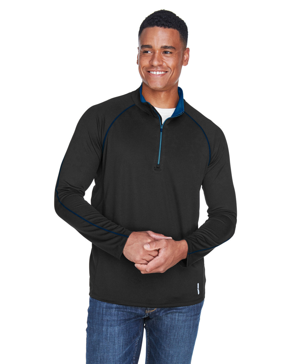 000182 NORTH END Men's Radar Quarter-Zip Performance Long-Sleeve Top