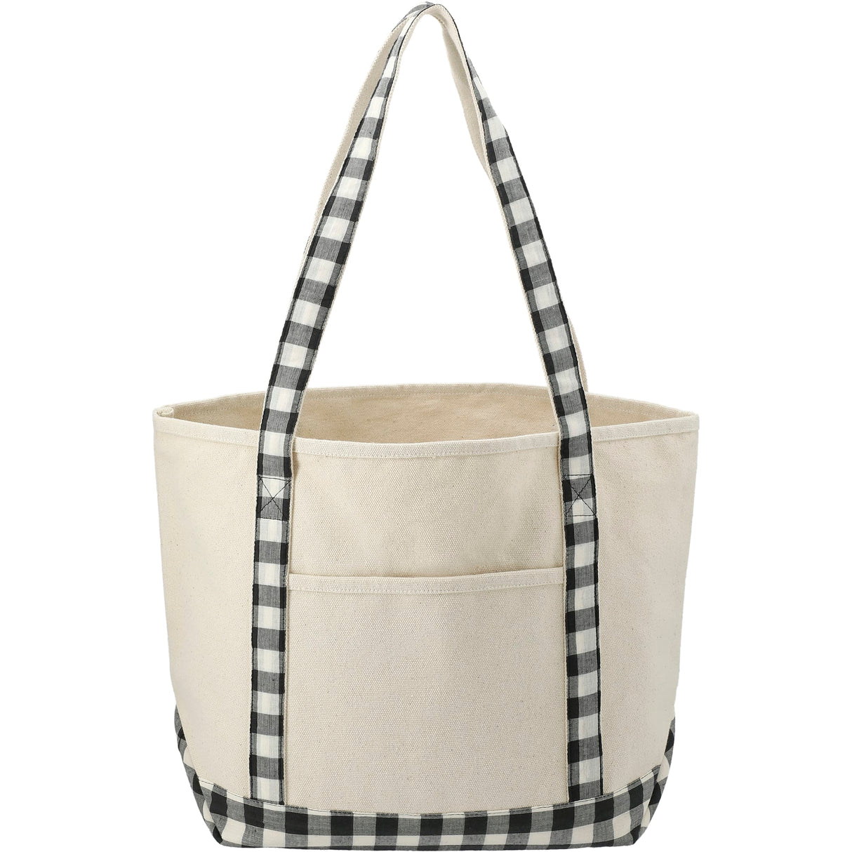 Buffalo Plaid 18oz Cotton Boat Tote