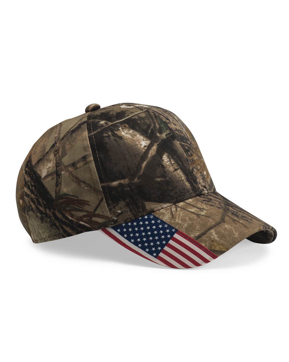 Outdoor Cap Camouflage w/Flag Visor Cap