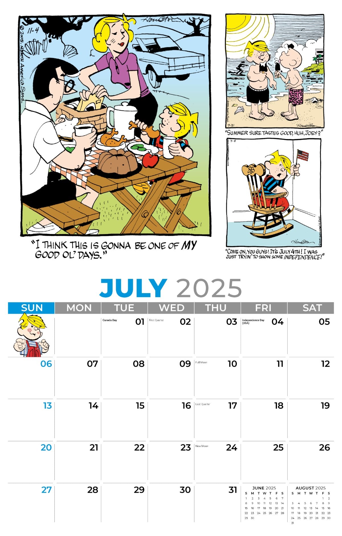 Galleria Wall Calendar 2025 Dennis the Menace