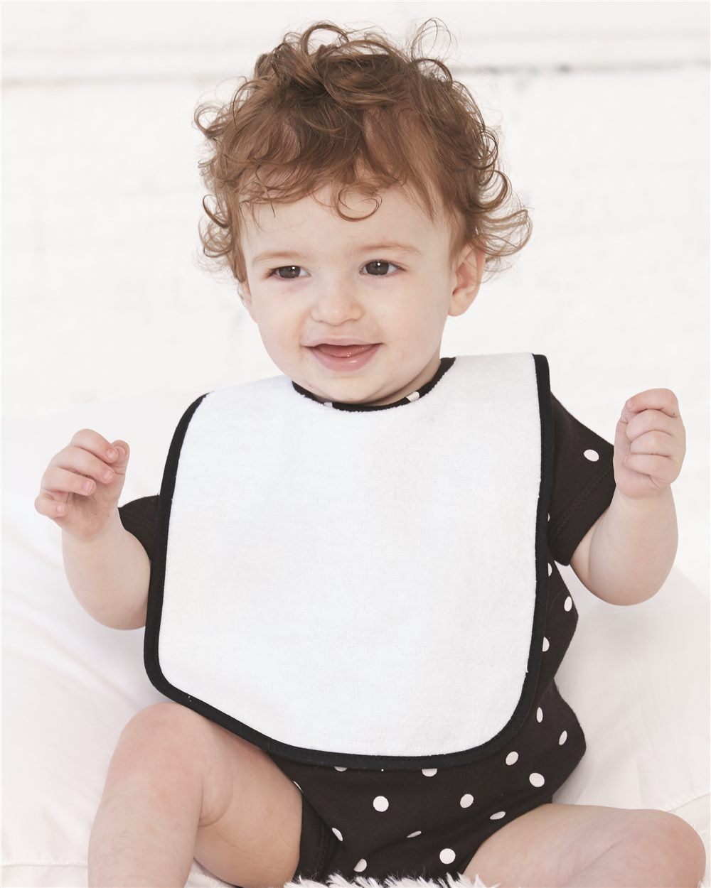 Rabbit Skins Infant Contrast Trim Terry Bib