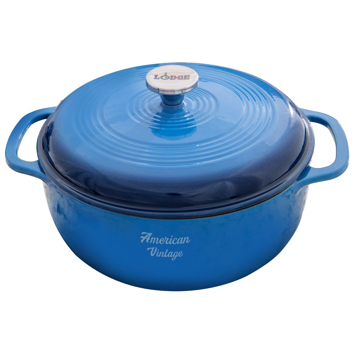 Lodge® 6 qt Blue Enameled Cast Iron Dutch Oven