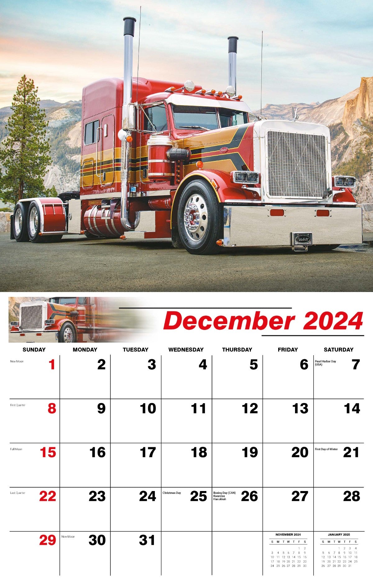 Galleria Wall Calendar 2025 Kings of the Road