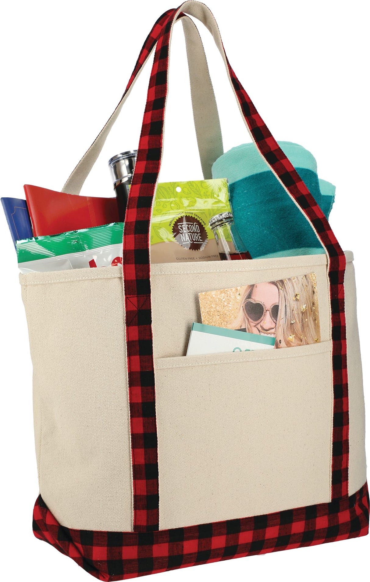 Buffalo Plaid 18oz Cotton Boat Tote