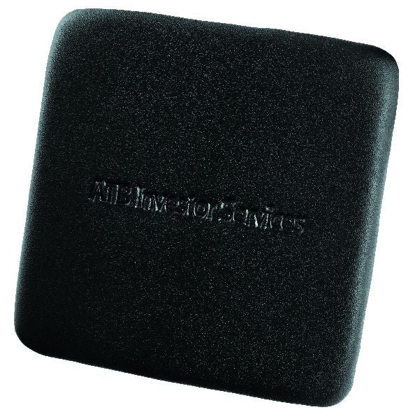 Firm Leather single square coaster black