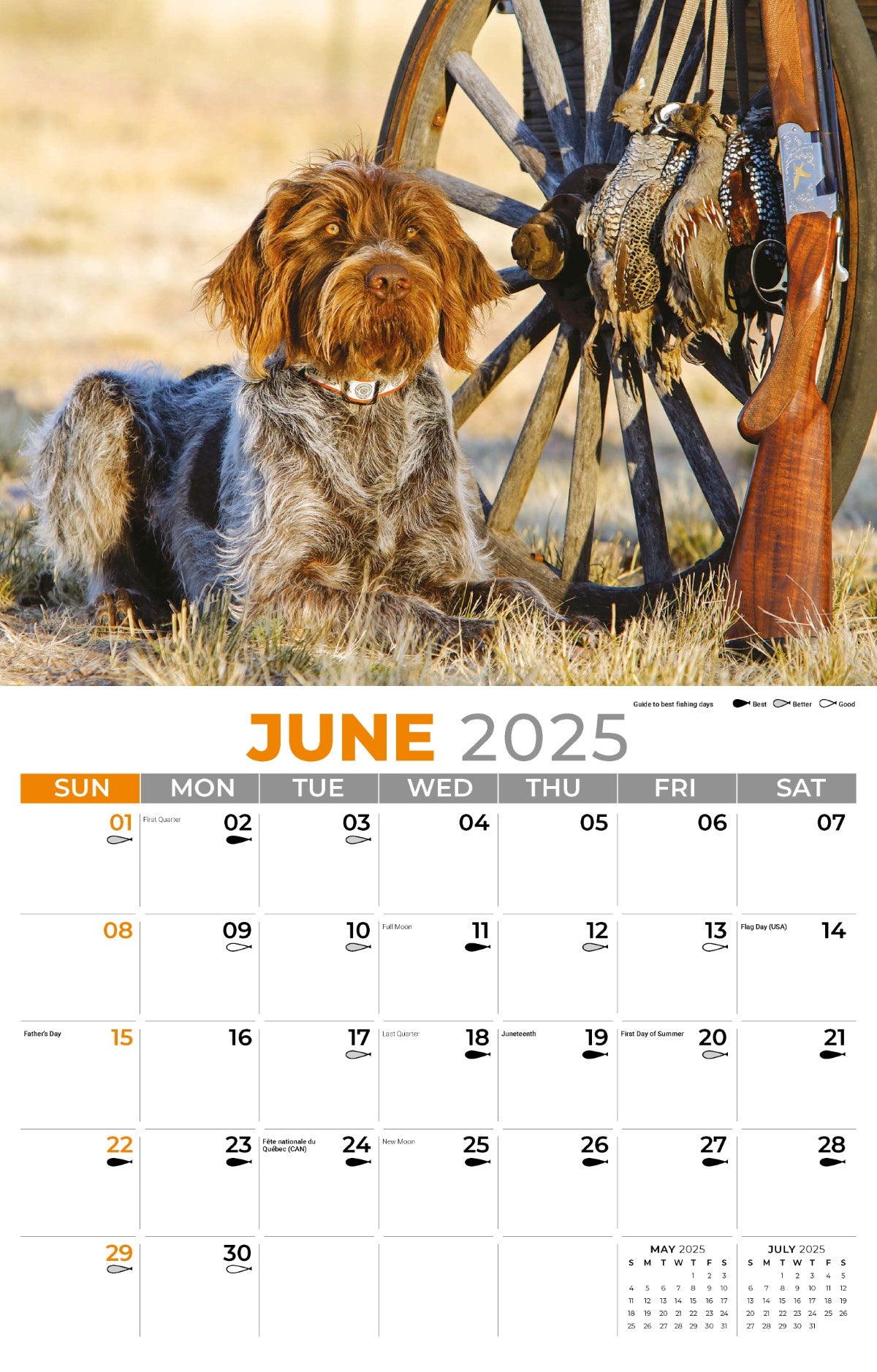 Galleria Wall Calendar 2025 Fishing and Hunting