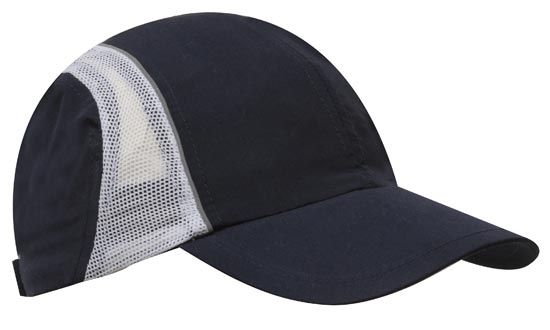 Microfiber & Mesh Sports Cap w/Reflective Trim