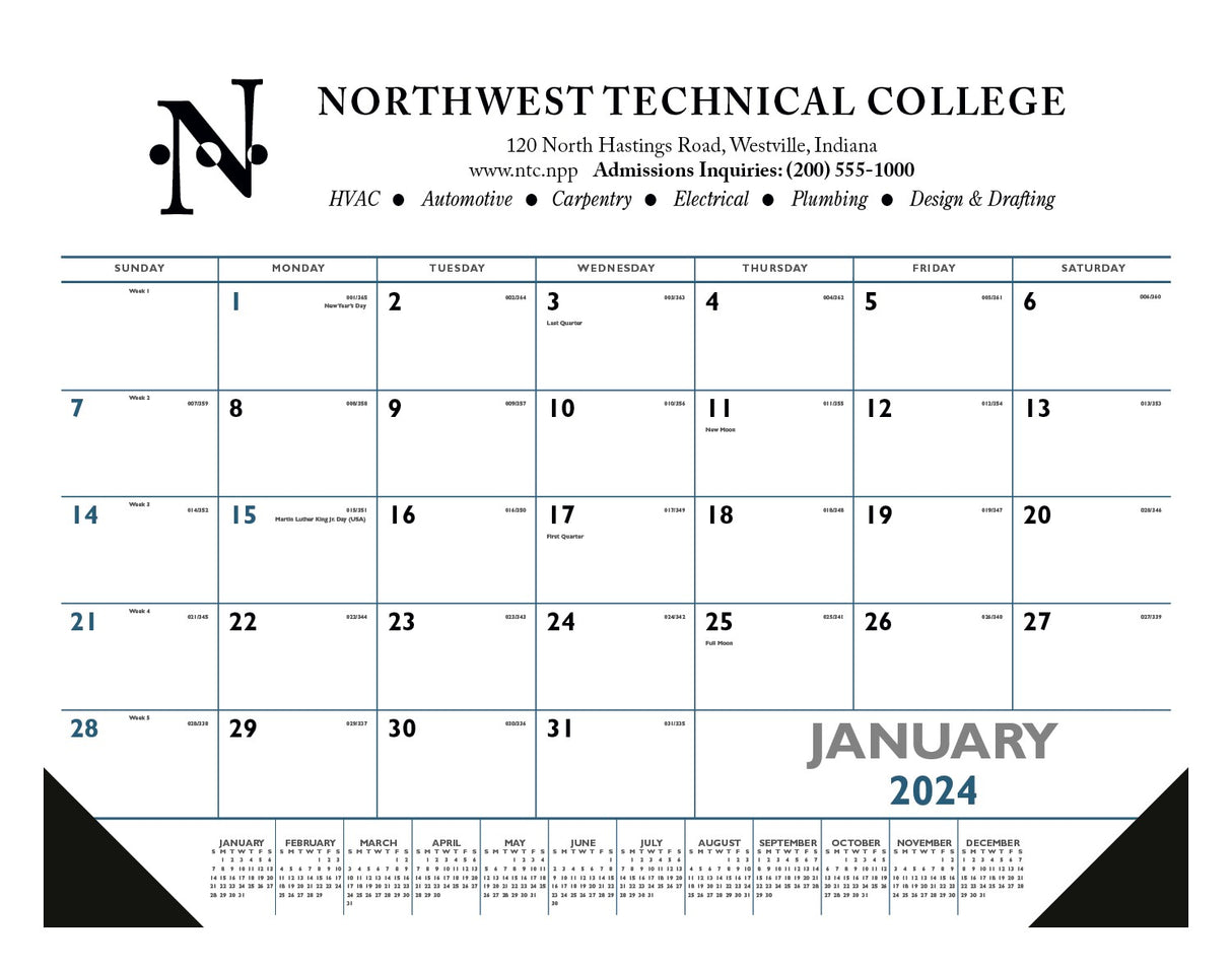 Blue & Black Desk Pad with Vinyl Corners