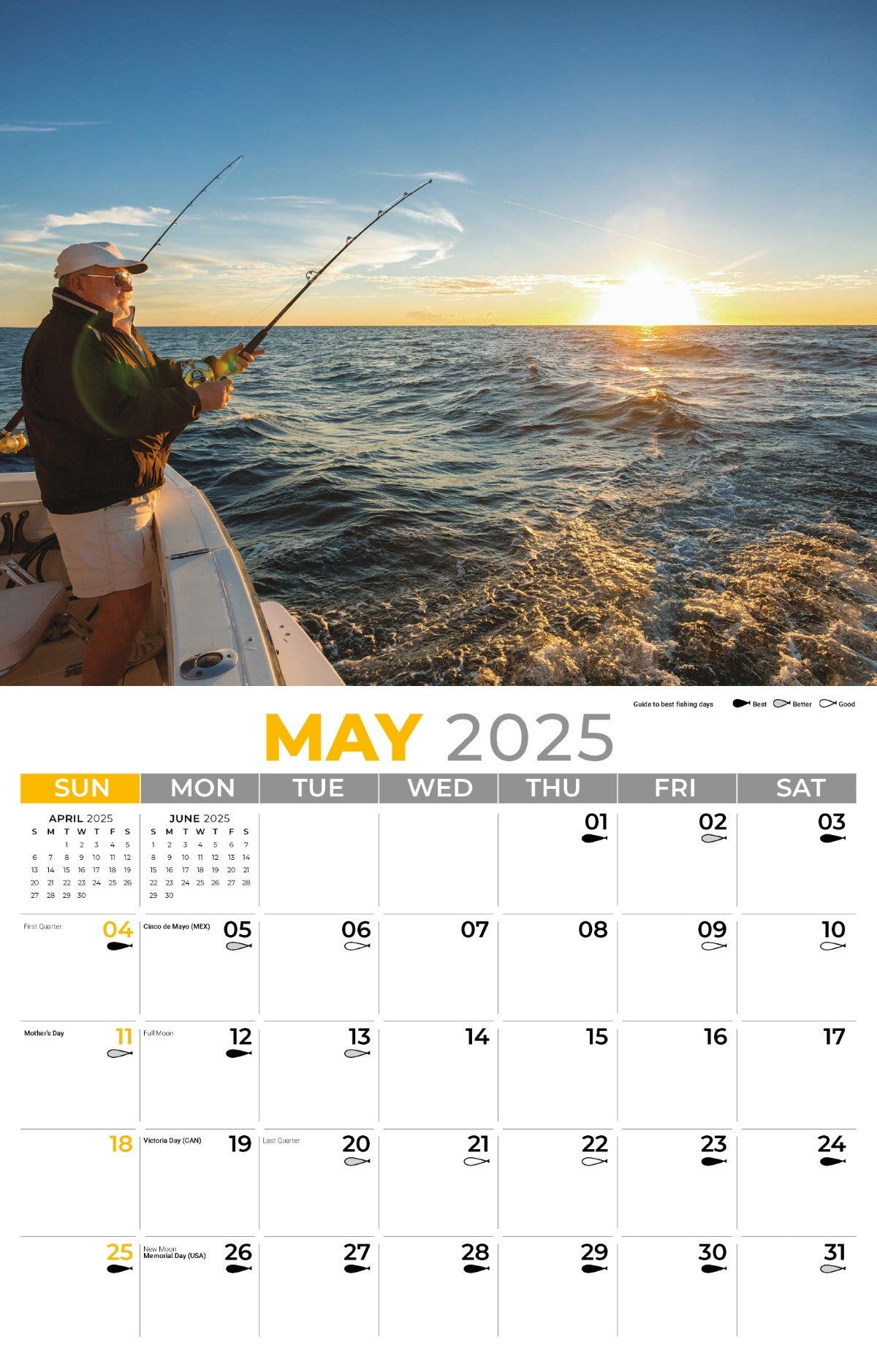 Galleria Wall Calendar 2025 Fishing and Hunting