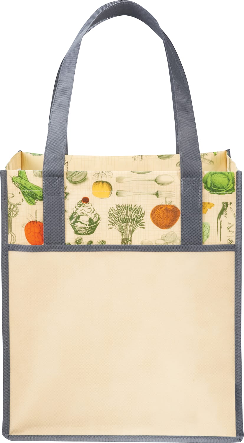 Big Grocery Vintage Laminated Non-Woven Tote
