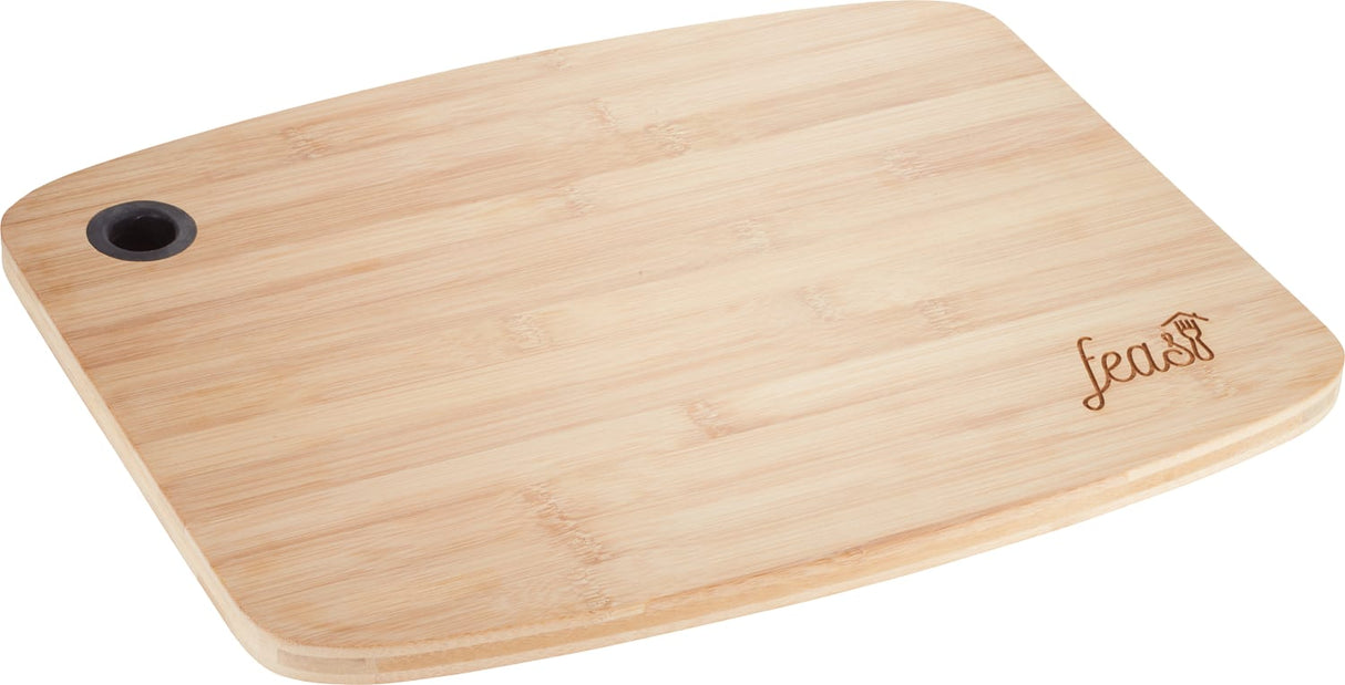 Large Bamboo Cutting Board with Silicone Grip