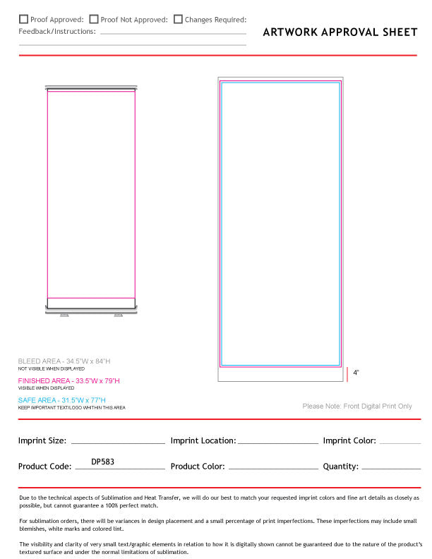 Premium Retractable Banner with Graphics, Stand and Bag, 33.5x79, Standard base, NO SETUP CHARGE