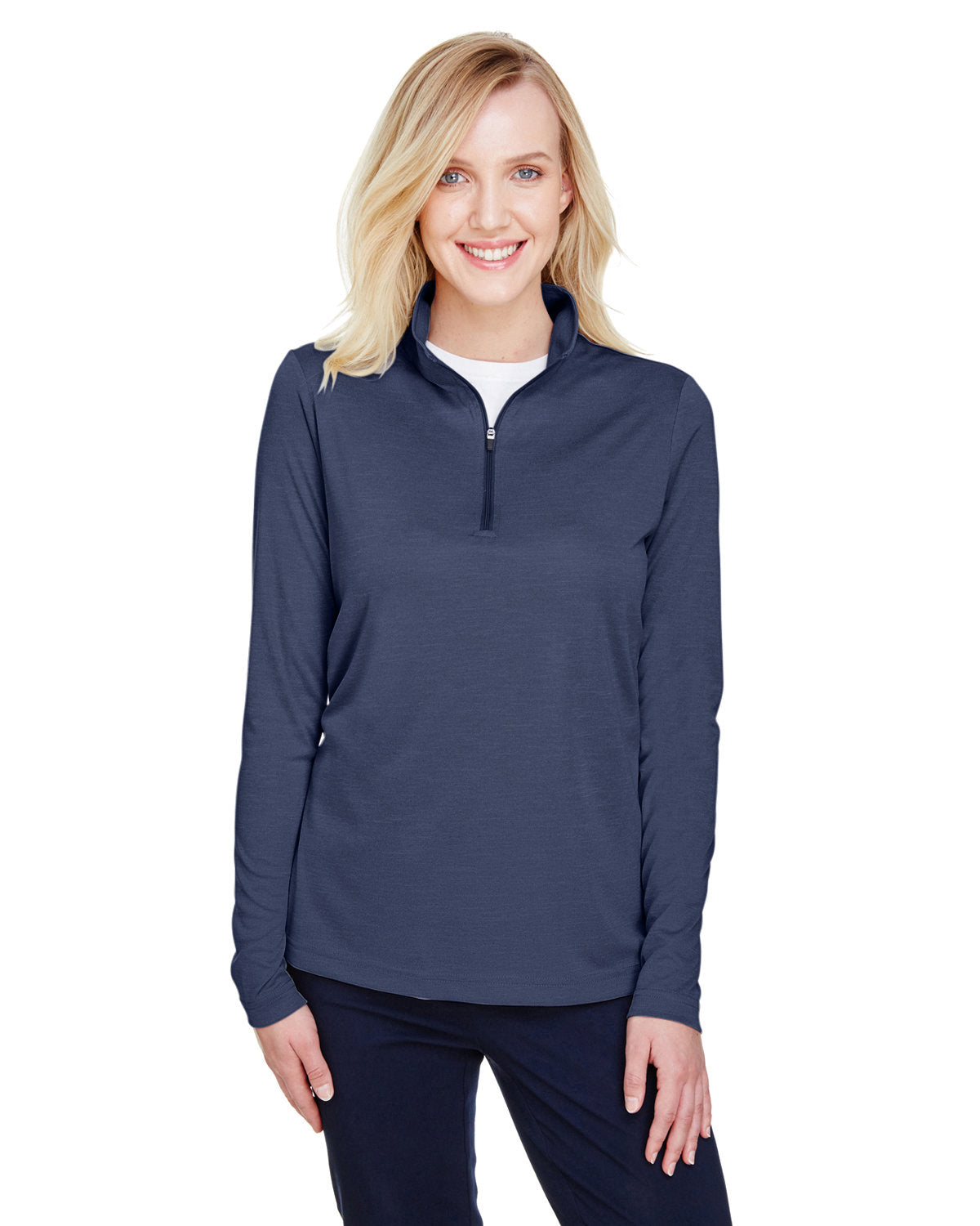 Team 365 Ladies' Zone Sonic Heather Performance Quarter-Zip