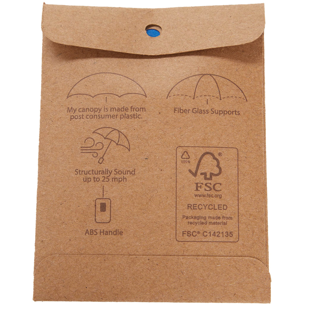 46" Recycled Auto Open Umbrella