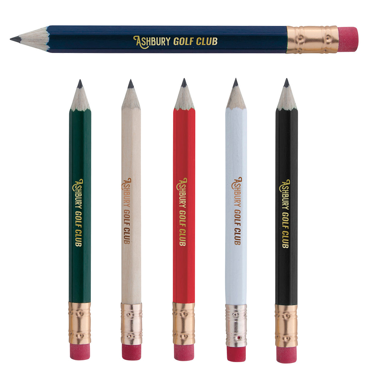 Hex Golf Pencil with Eraser