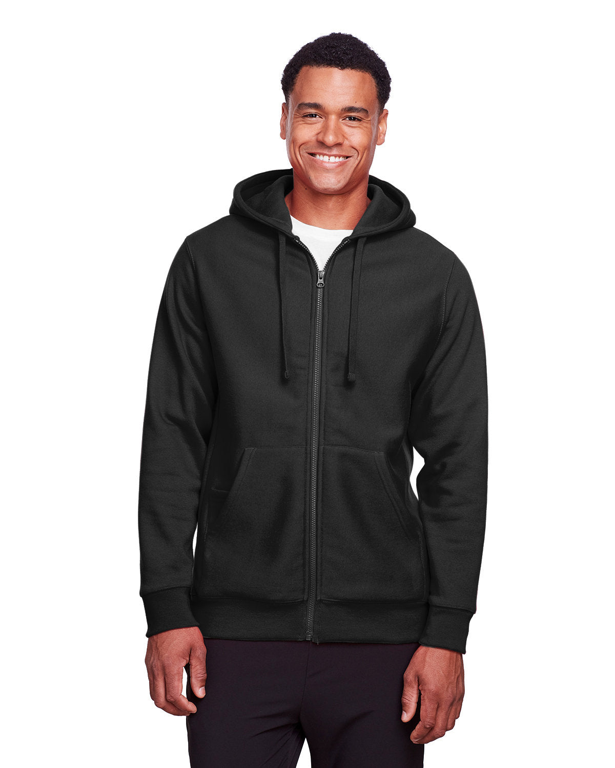 000237 Team 365 Men's Zone HydroSport Heavyweight Full-Zip Hooded Sweatshirt