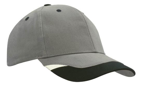 Brushed Heavy Cotton Cap w/Peak Inserts