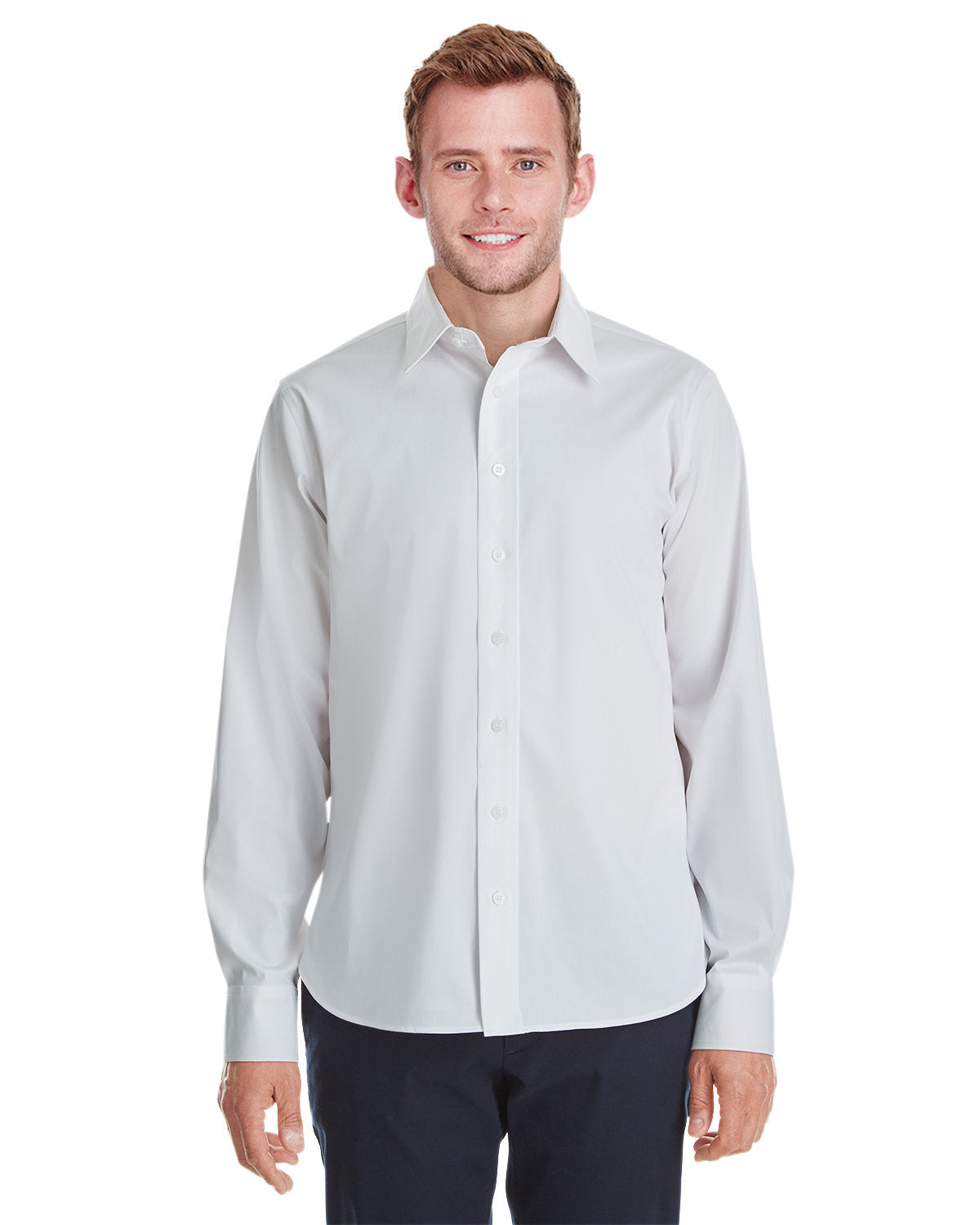 DEVON AND JONES Men's Untucked ? Crown Collection® Stretch Broadcloth Woven Shirt
