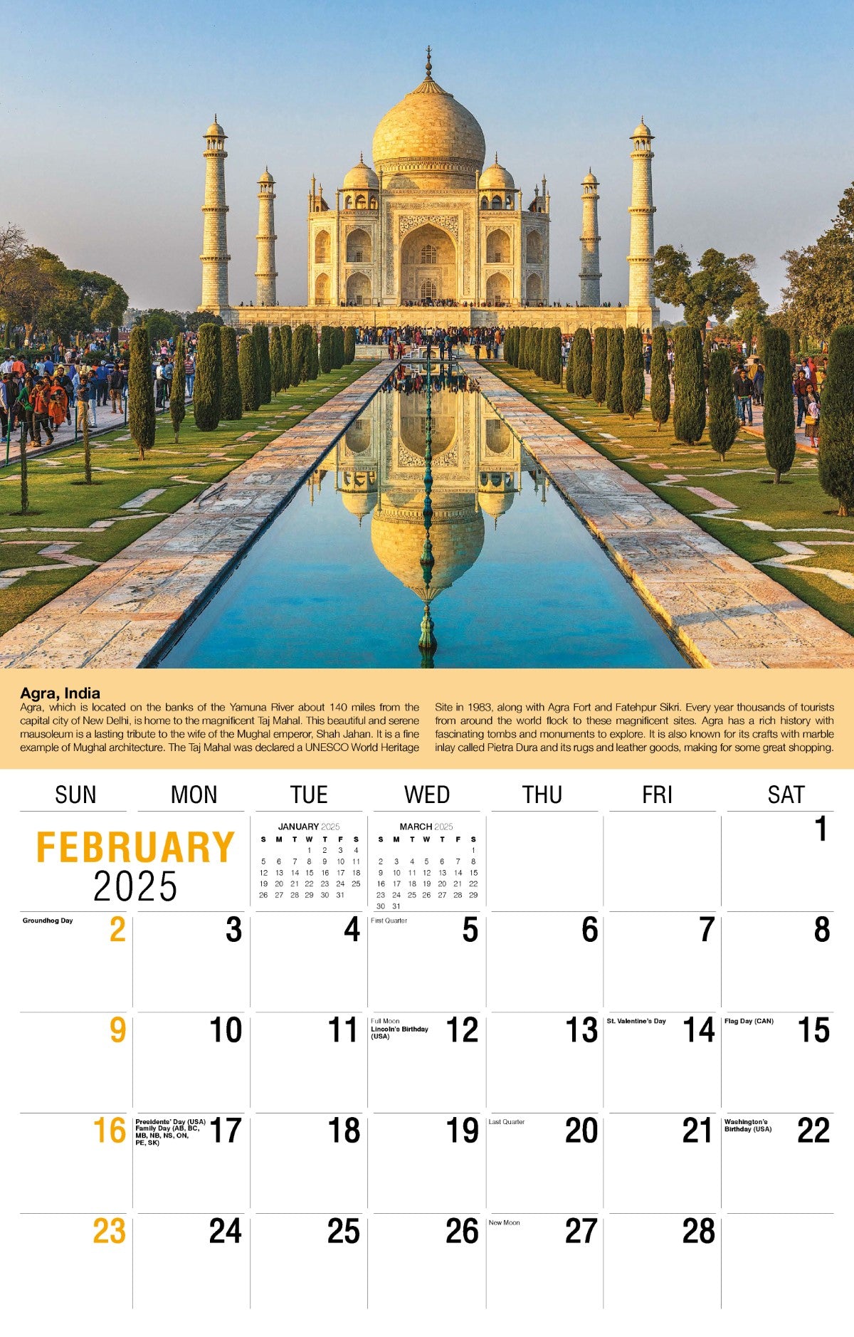 Galleria Wall Calendar 2025 World Travel