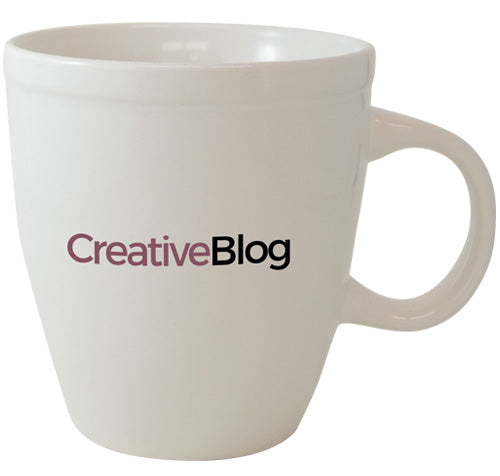 Mocha 19oz white ceramic mug