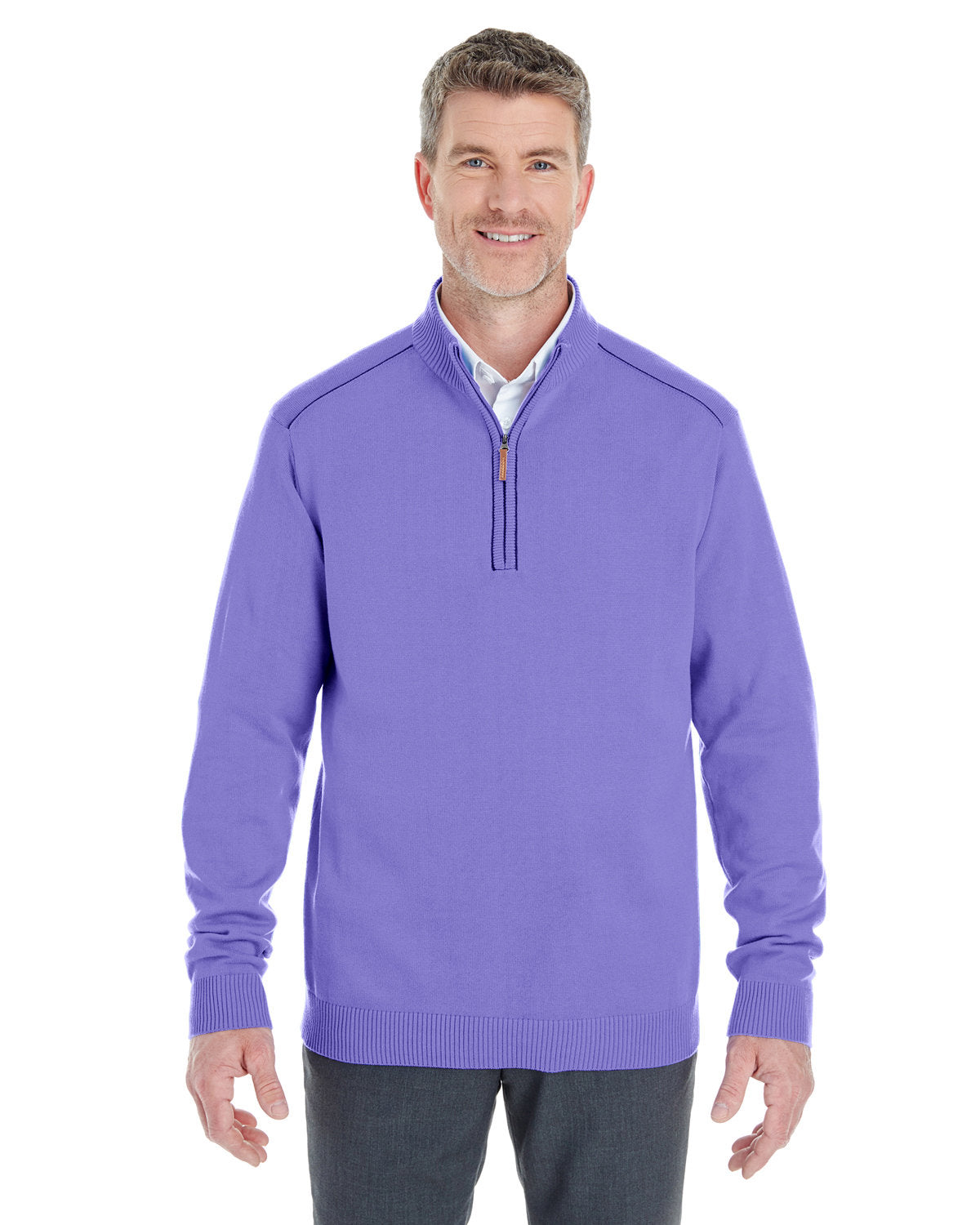 DEVON AND JONES Men's Manchester Fully-Fashioned Quarter-Zip Sweater