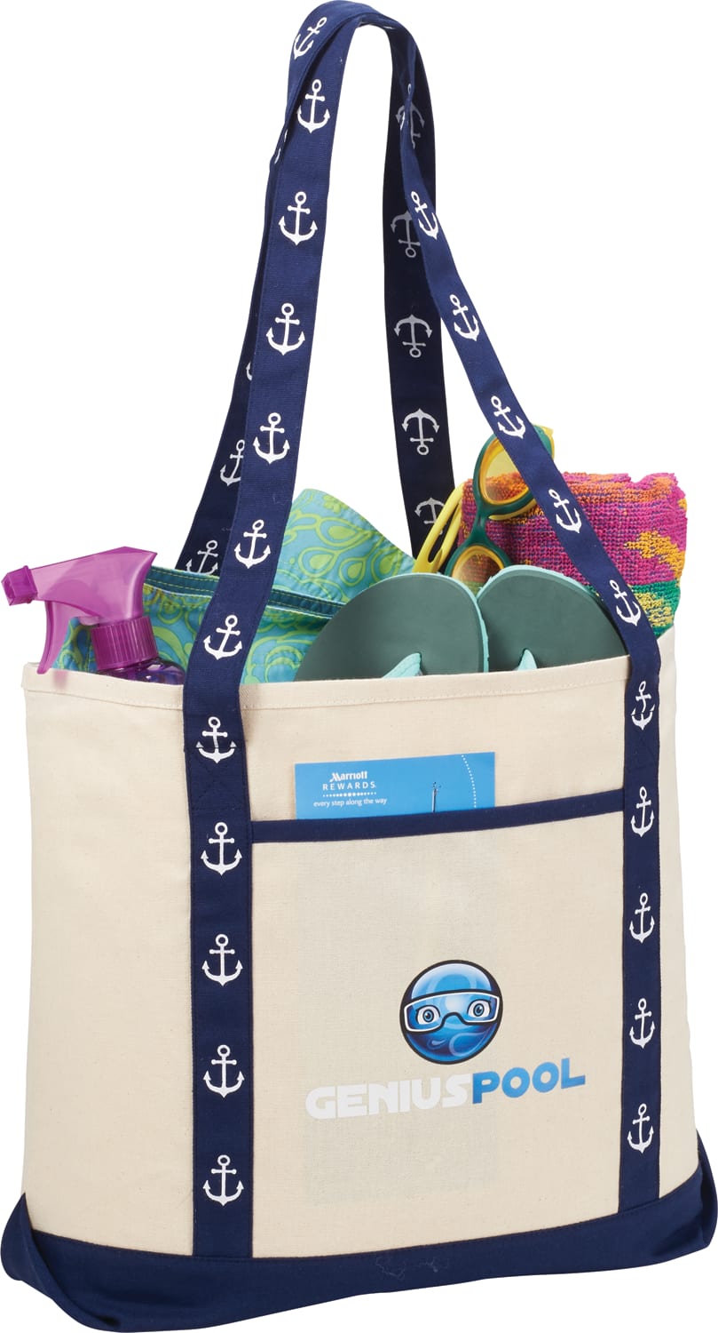 Jute Shopper Tote with Recycled Cotton Pocket