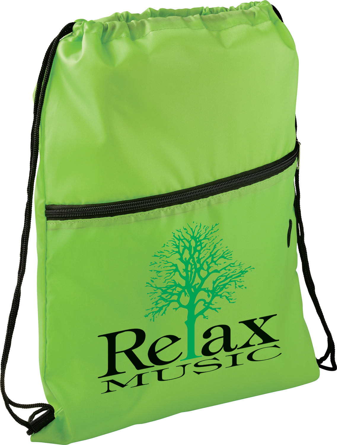 Insulated Zippered Drawstring Bag