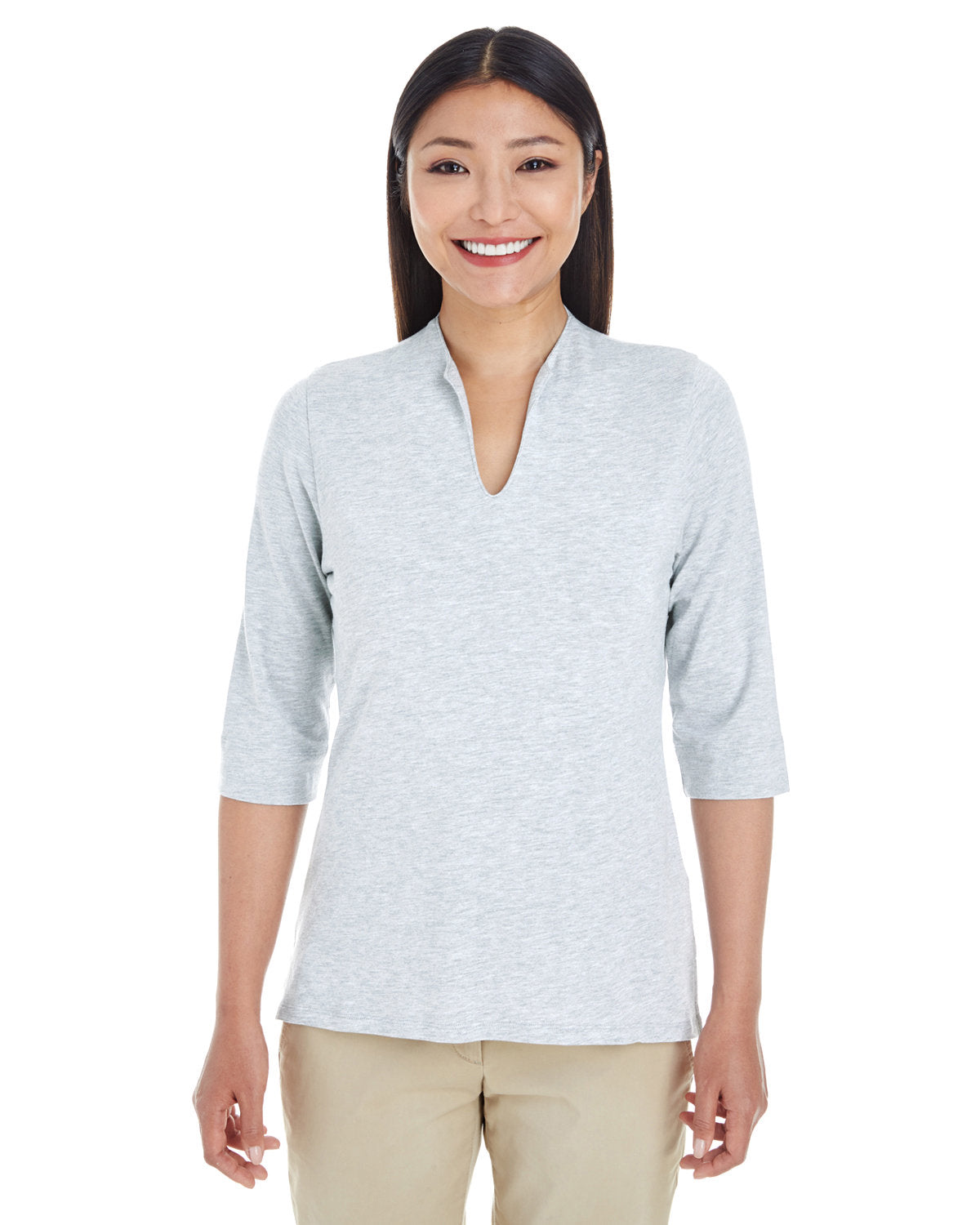 DEVON AND JONES Ladies' Perfect Fit? Tailored Open Neckline Top