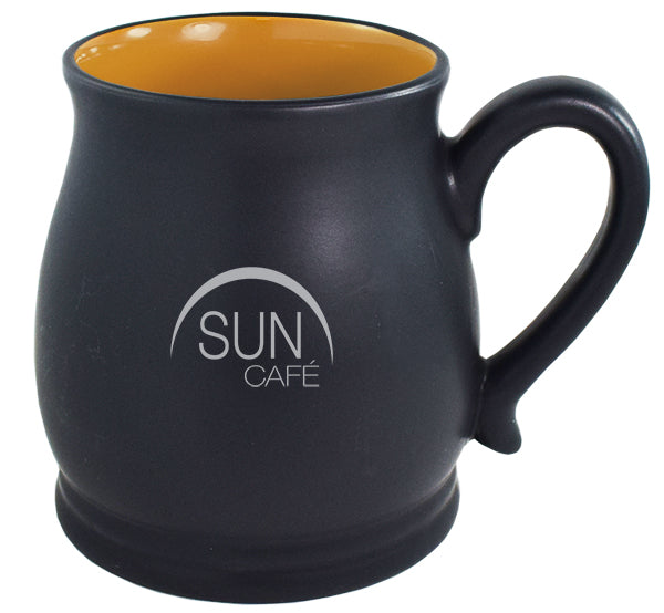 Oslo 16oz 2tone black/yellow mug in Ripple gift box