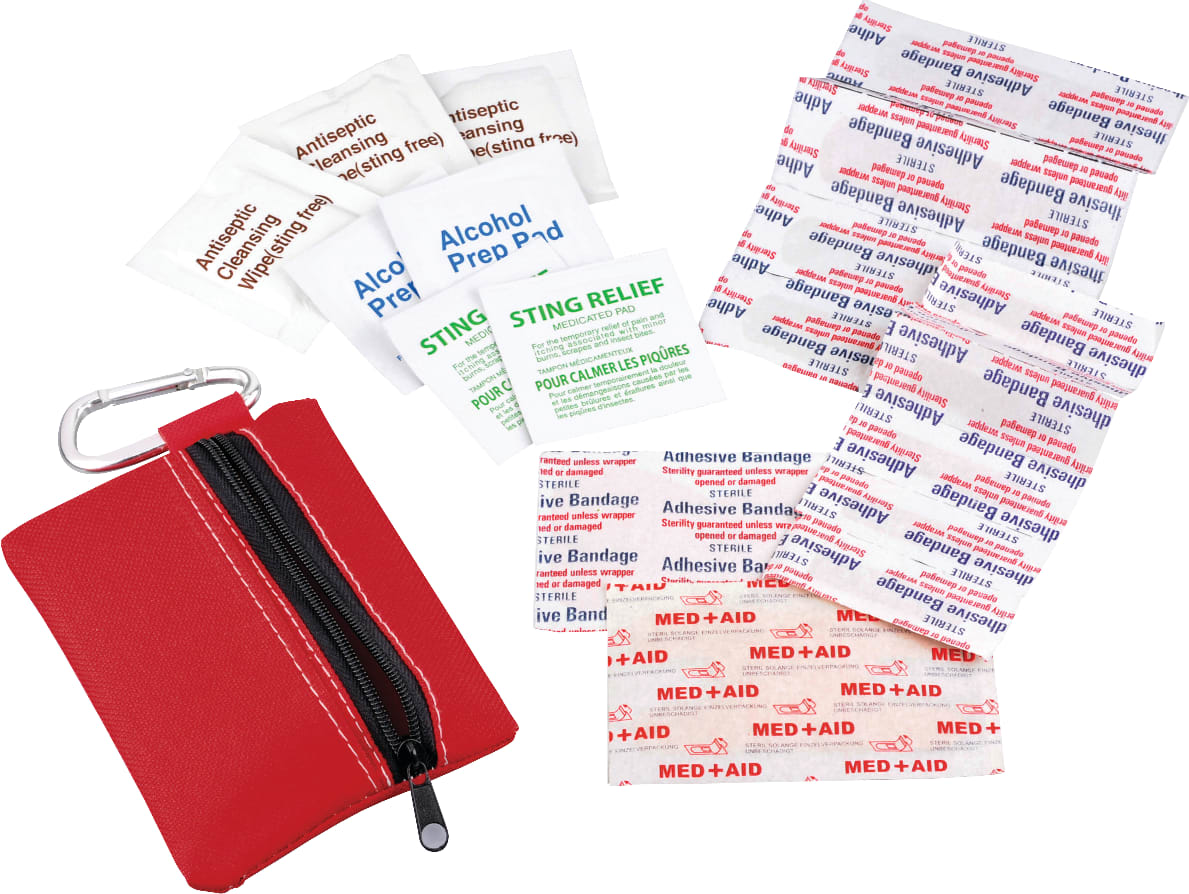Zippered 20-Piece First Aid Pouch