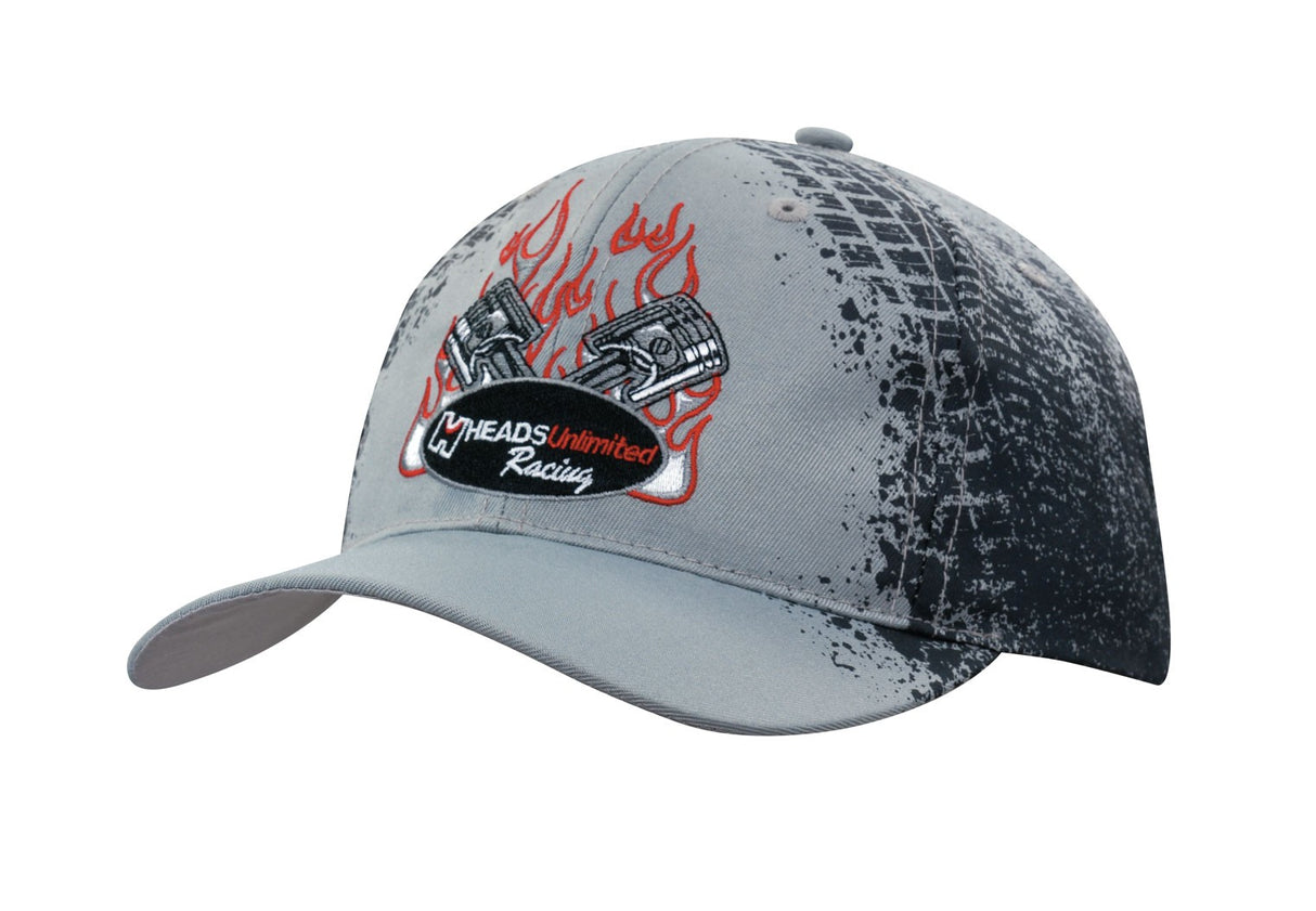 Breathable Poly Twill Cap w/Tire Print