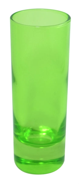Shot glass green 2oz coloured glass