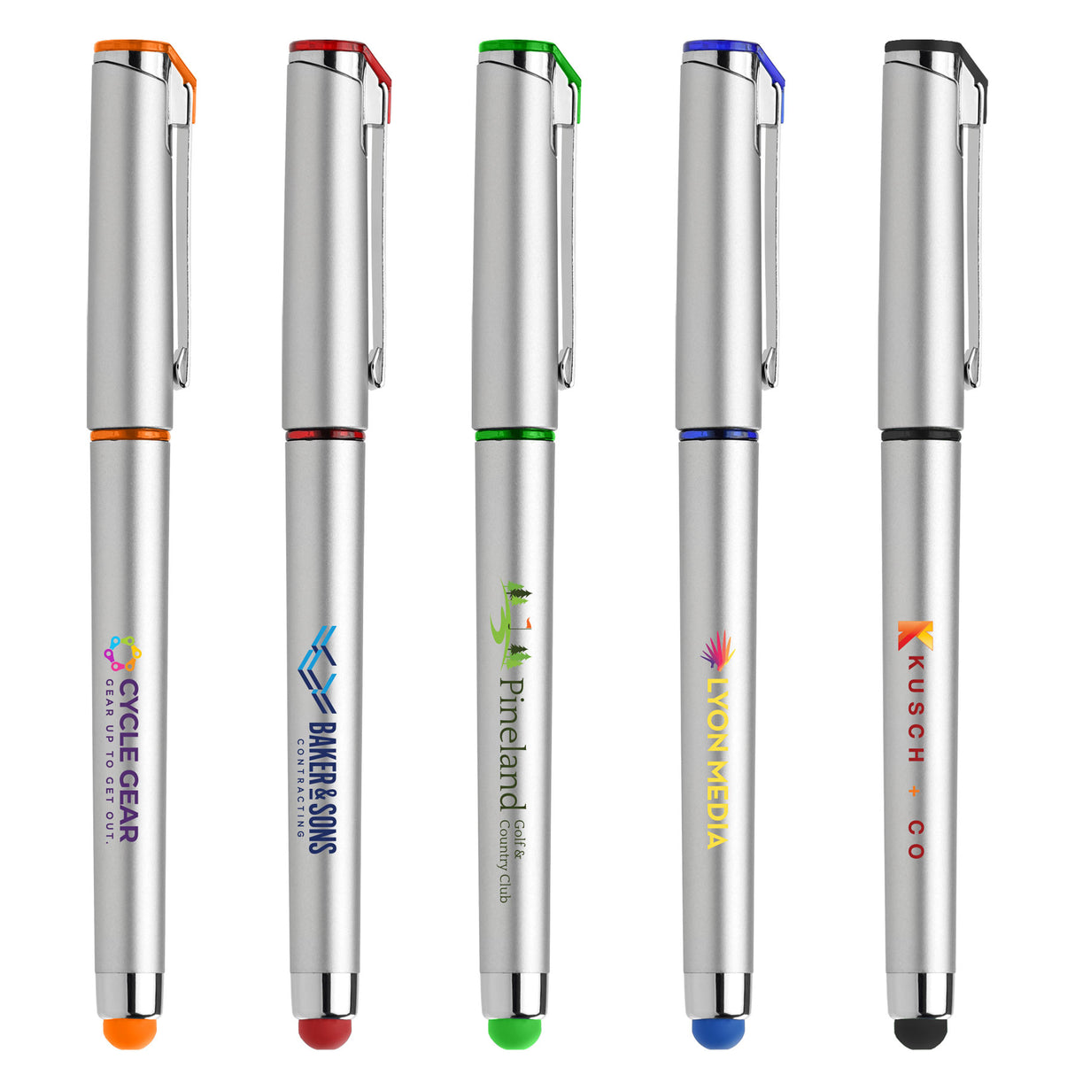 Islander Silver Gel Pen w/ Stylus - ColorJet
